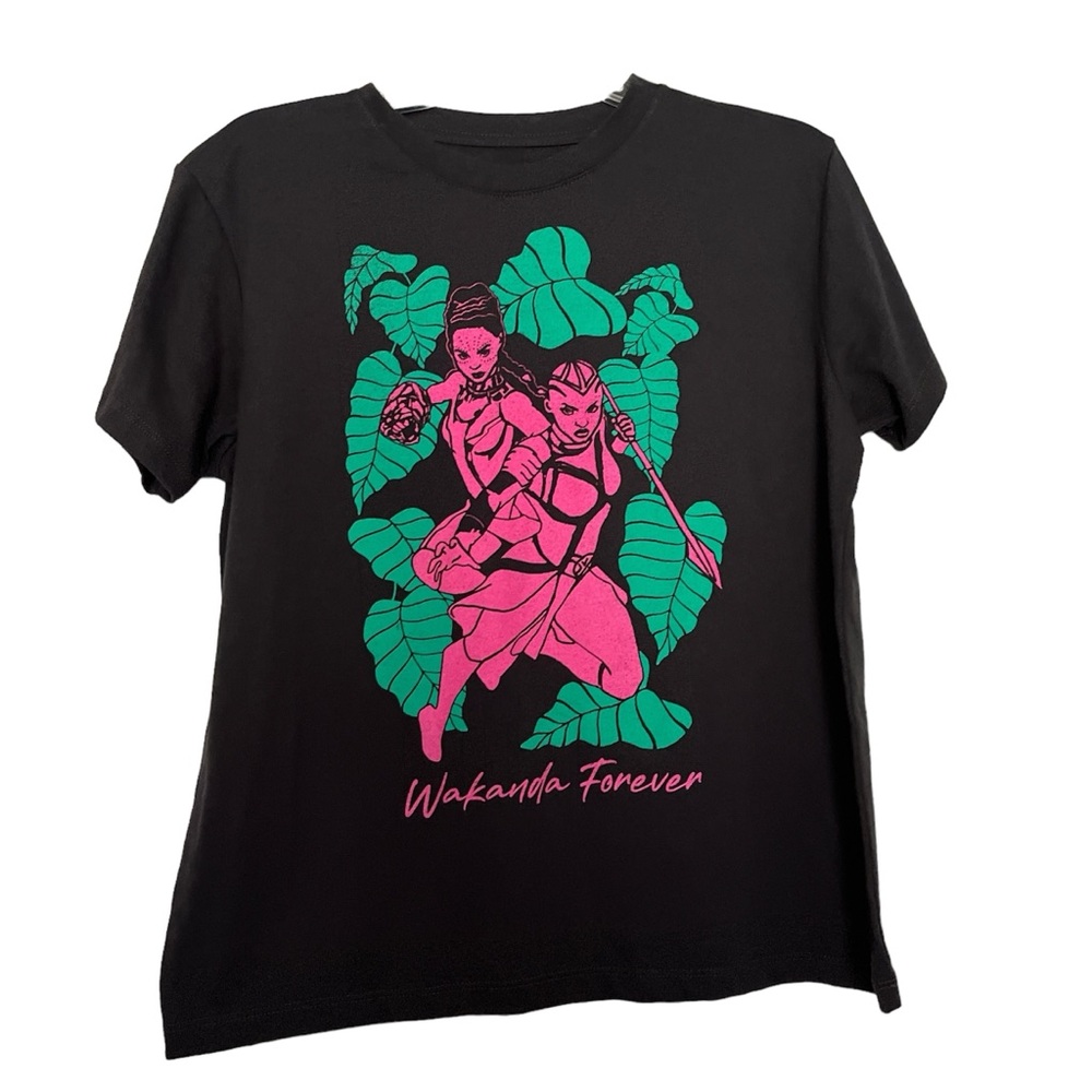 Marvel Medium Adult Wakanda Forever Female Warriors T-Shirt Black Panther Top